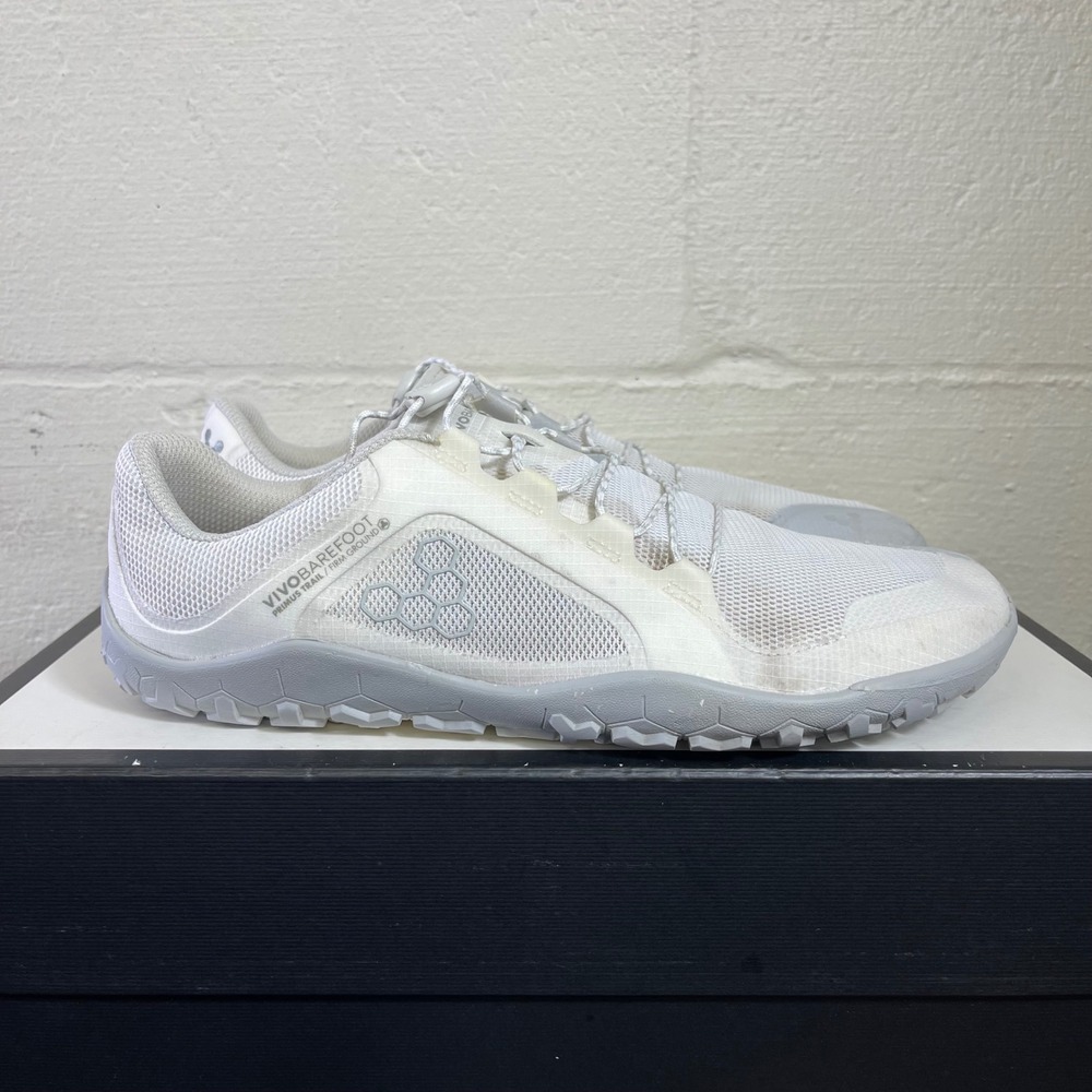 Vivobarefoot Primus Trail FG 3.5 White Running Shoes Men's 41 EU/8 US